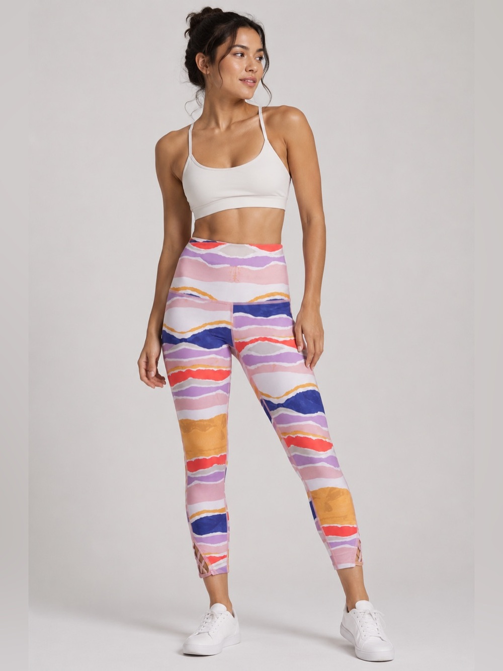Lululemon True Self Crop Leggings NWT Size 6 Abstract Print
